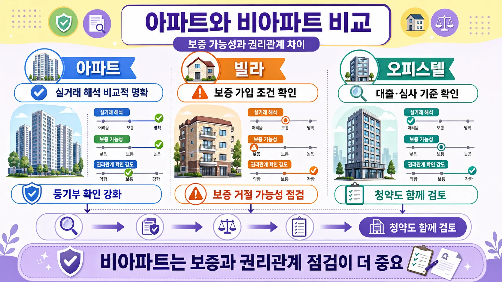 아파트와 비아파트 비교