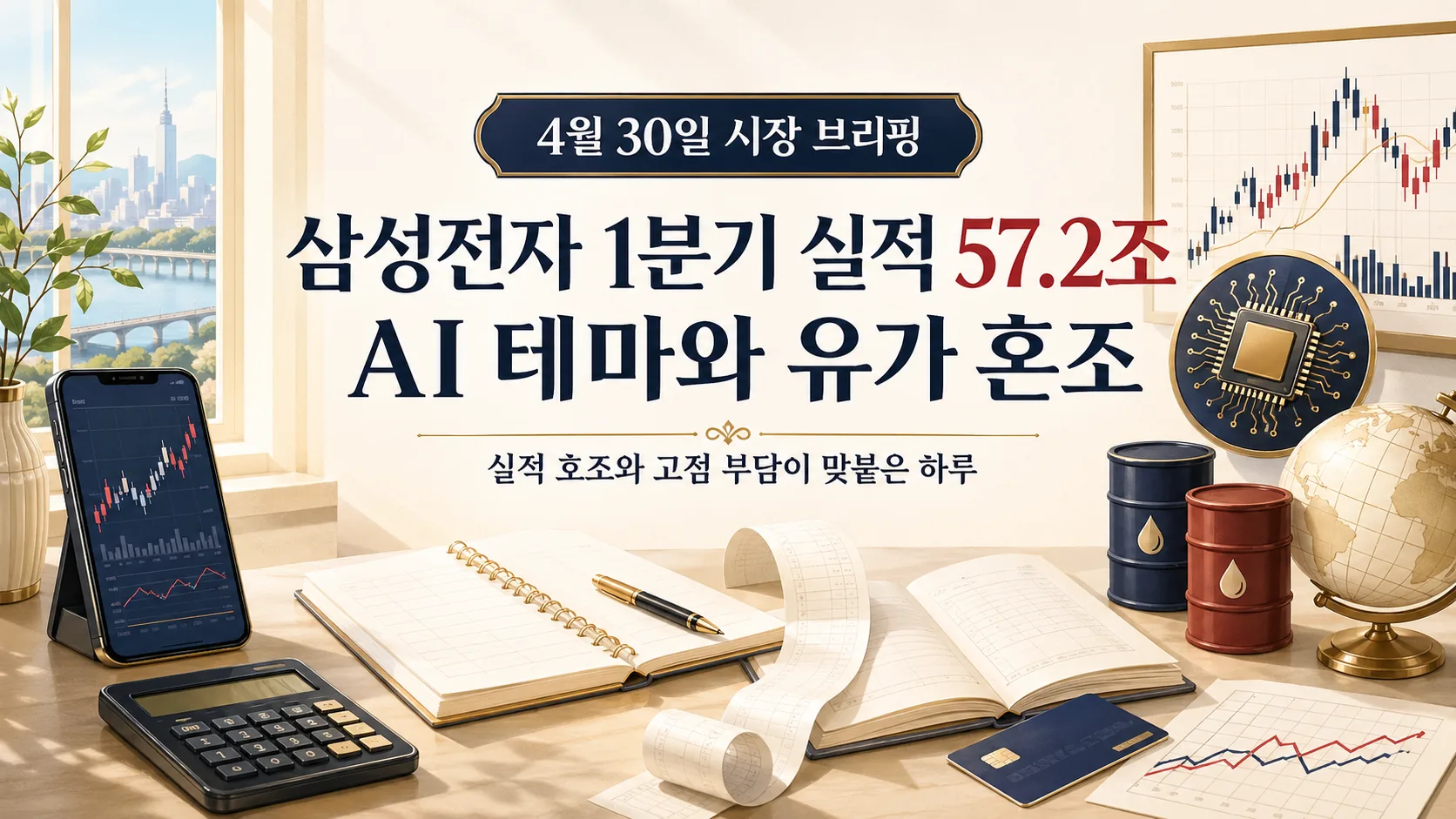삼성전자 1분기 실적 57조 — AI 테마 vs 유가 혼조, 지금 사야 할까?