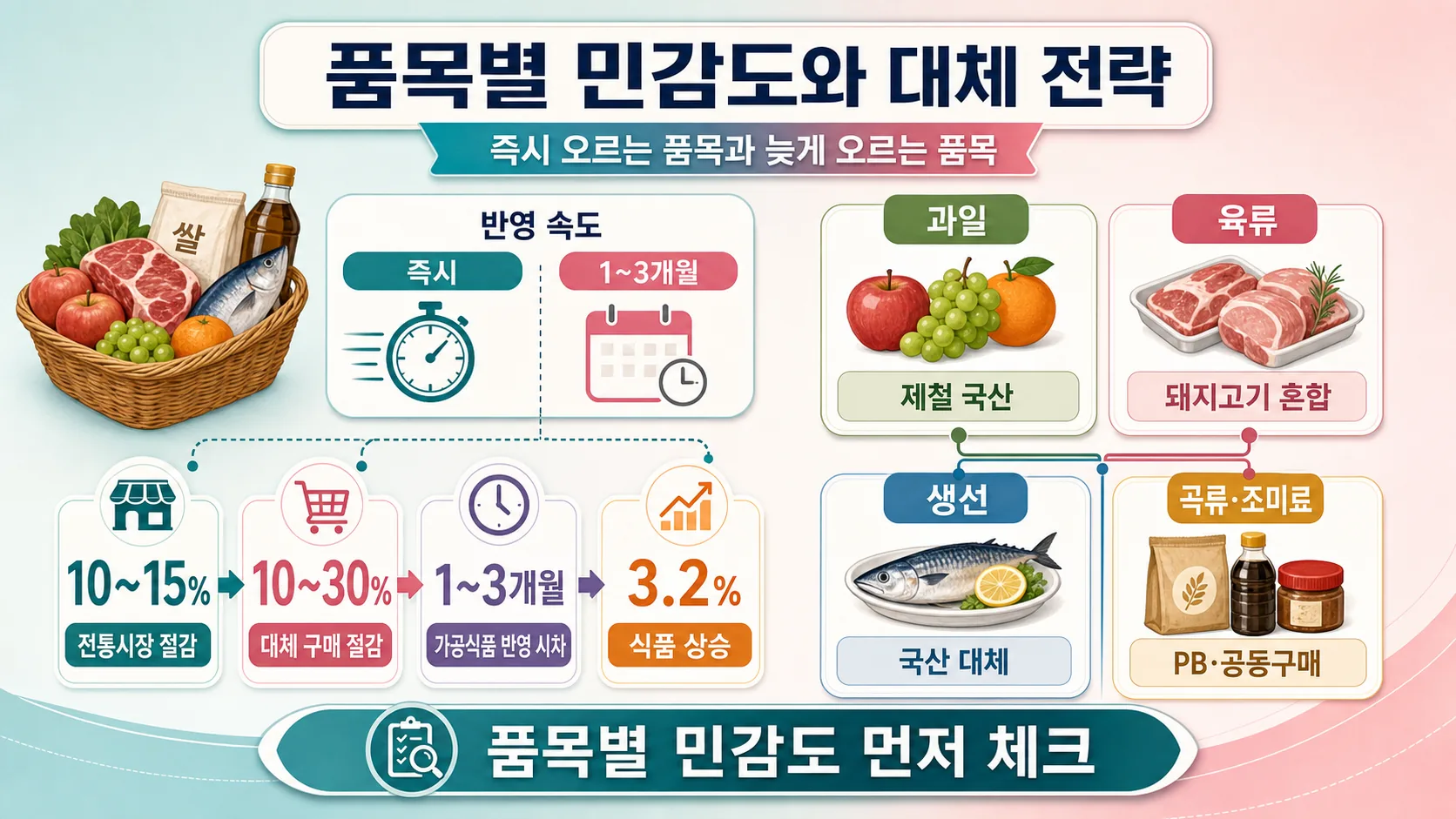 품목별 민감도와 대체 전략