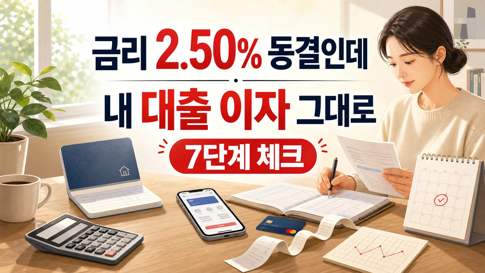 금리 2.50% 동결인데 내 대출 이자 그대로 — 7단계 체크