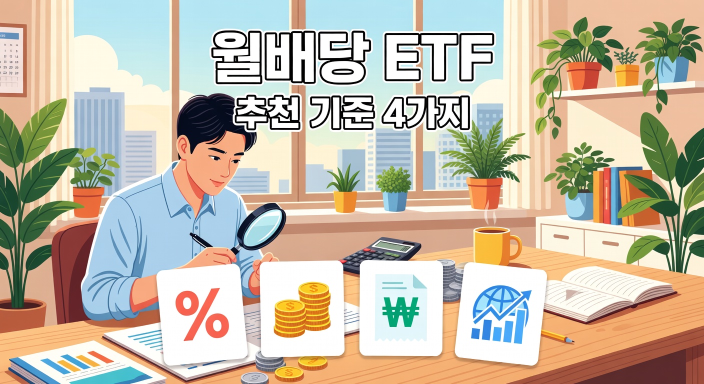 월배당 ETF 추천 기준 — 초보자가 꼭 확인할 4가지 체크리스트
