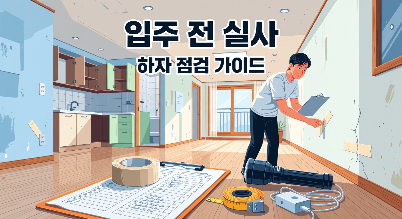 신규 분양 아파트 입주 전 실사 체크리스트 — 하자 점검 실전 가이드