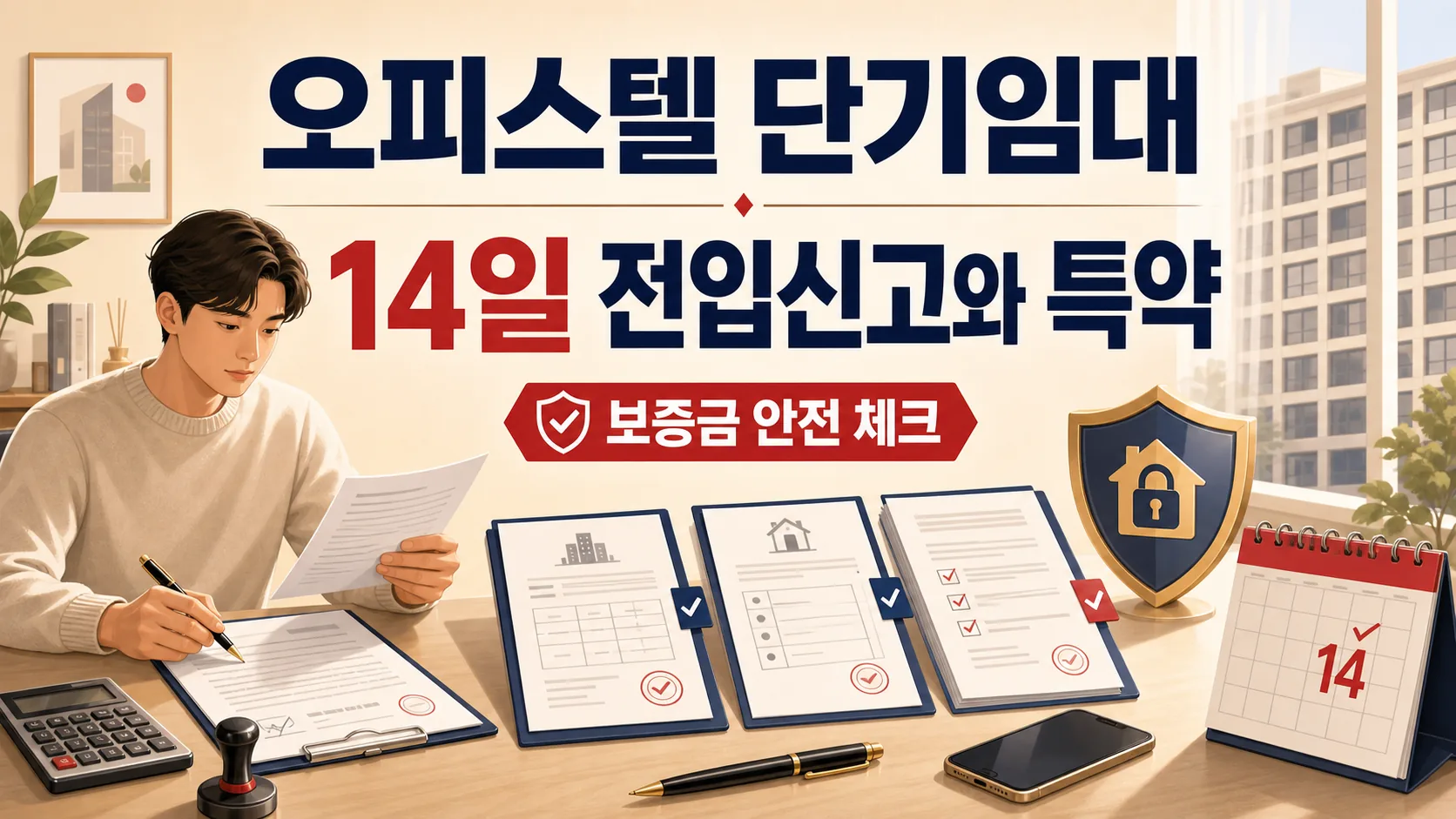 오피스텔 단기임대 14일 전입신고 vs 특약, 보증금 안전 체크