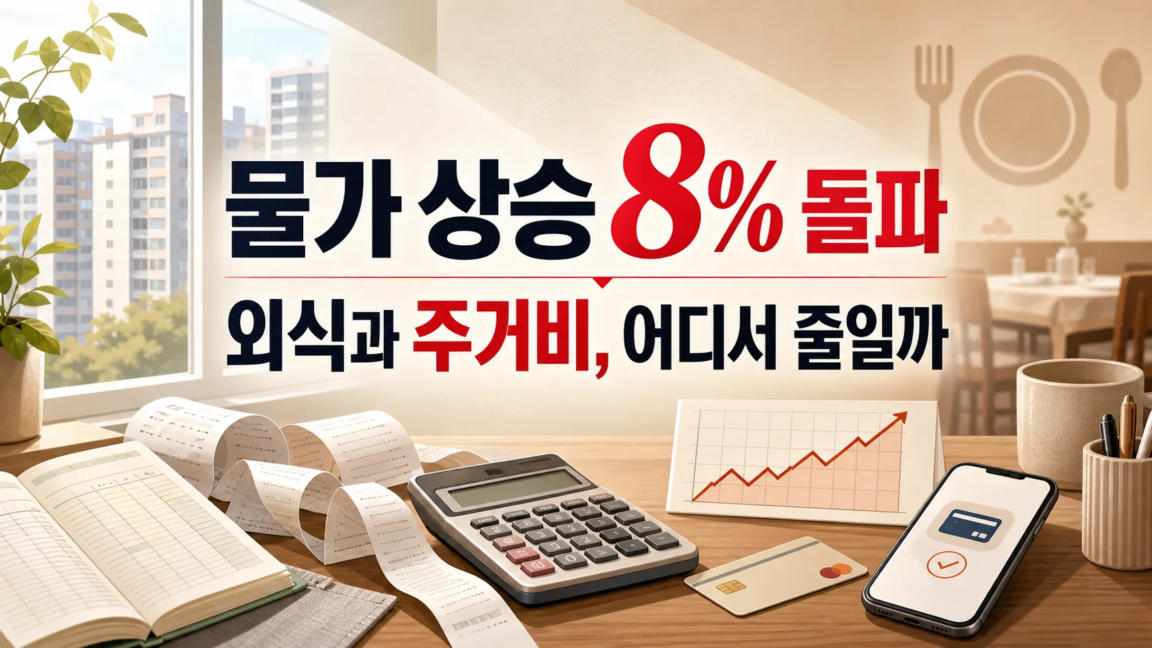 물가 상승 8% 돌파 — 외식 vs 주거비, 어디서 줄여야 할까?