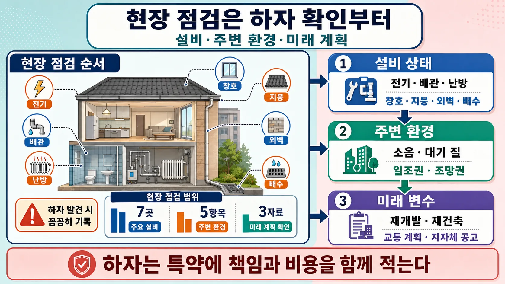 현장 점검과 하자 확인