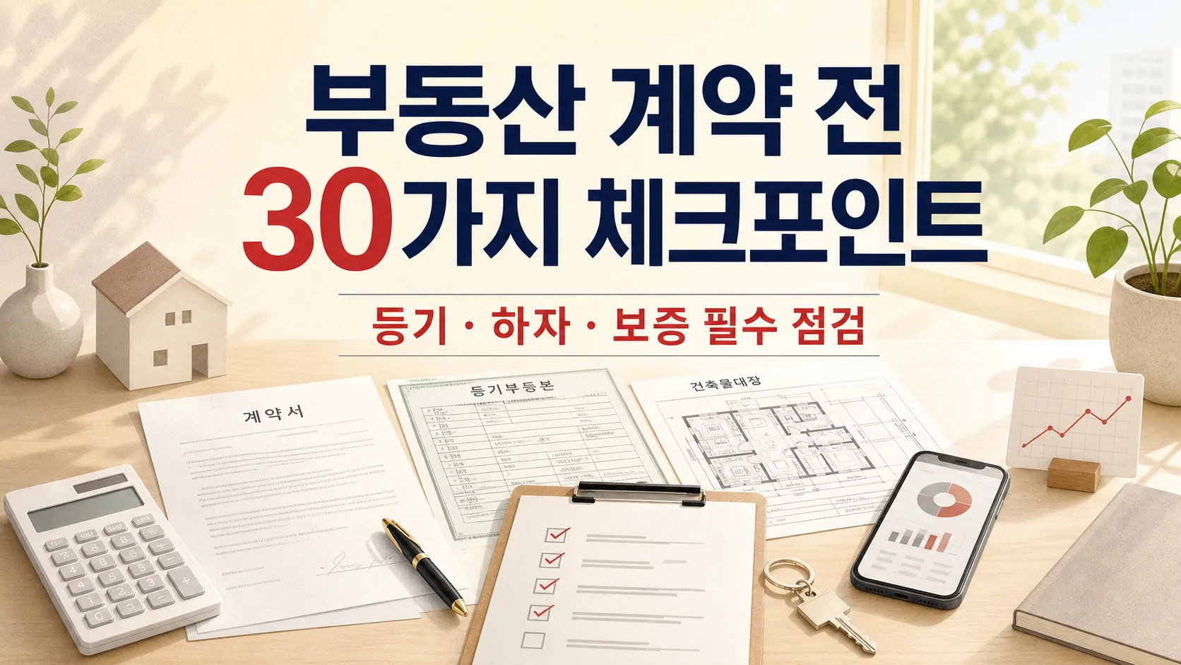 부동산 계약 전 30가지 체크포인트 — 등기·하자·보증 필수 점검