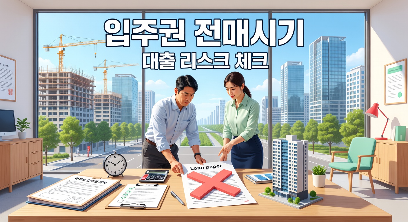 재건축 입주권 전매 시기 잡는 법 — 대출 리스크 체크리스트