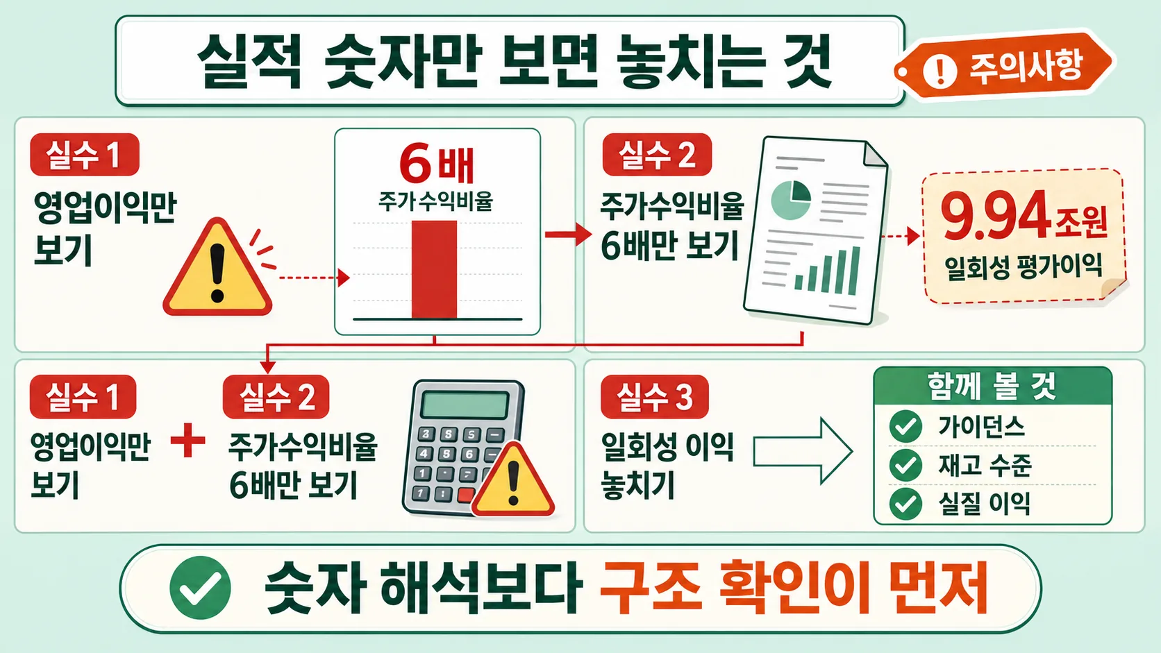 주의사항 및 흔한 실수