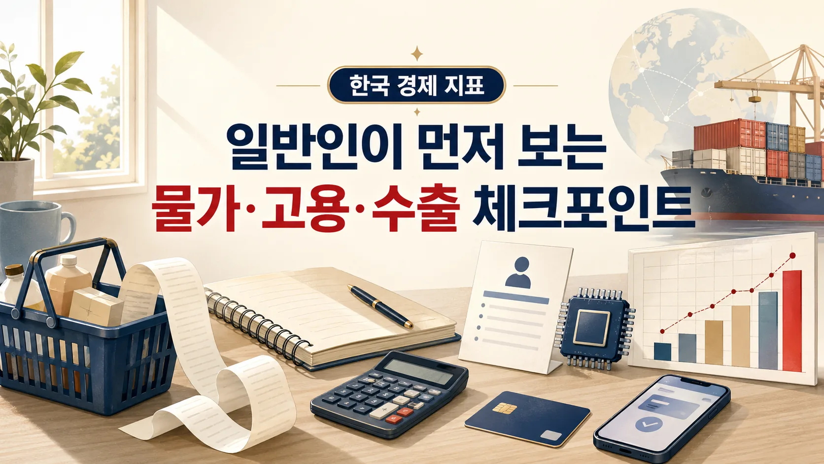 한국 경제 지표 중 일반인이 먼저 보는 두세 가지 지표 조합 — 물가·고용·수출 체크포인트